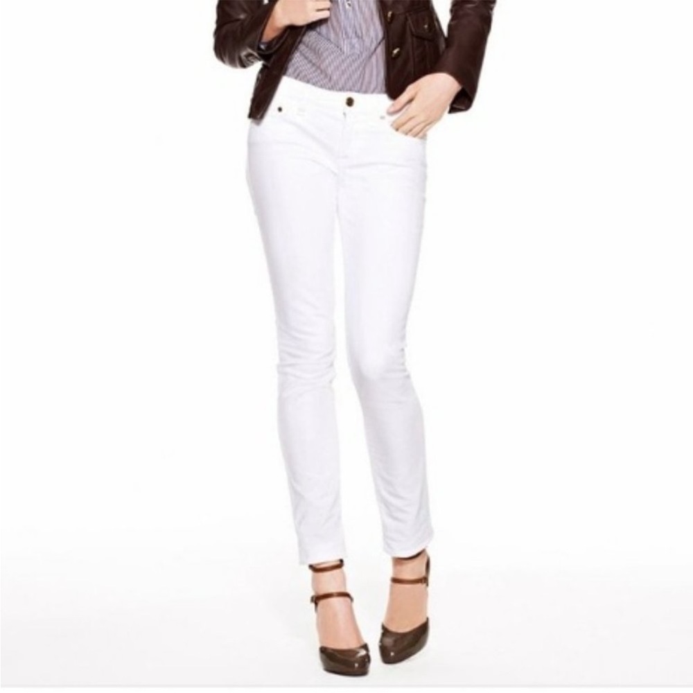 Tory Burch Super Skinny Fit White Ankle Jeans Sz 28
